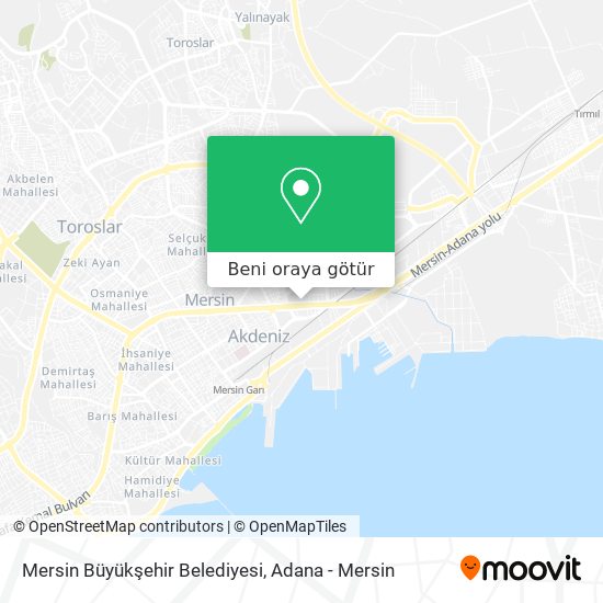 Mersin Büyükşehir Belediyesi harita