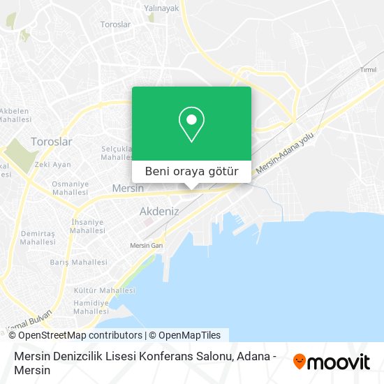 Mersin Denizcilik Lisesi Konferans Salonu harita