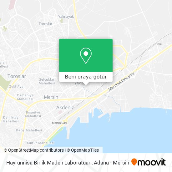 Hayrünnisa Birlik Maden Laboratuarı harita