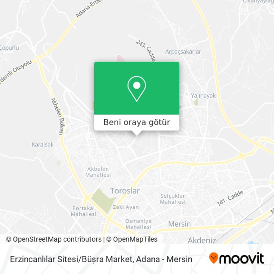 Erzincanlılar Sitesi / Büșra Market harita