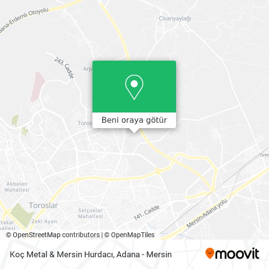 Koç Metal & Mersin Hurdacı harita