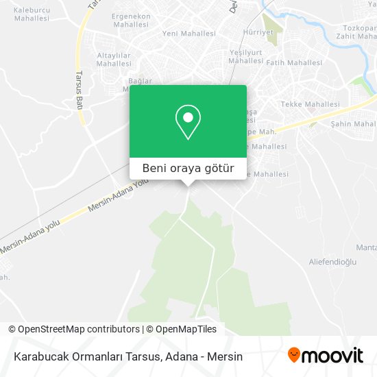 Karabucak Ormanları Tarsus harita