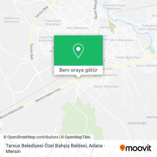 Tarsus Belediyesi Özel Bahşiş Beldesi harita