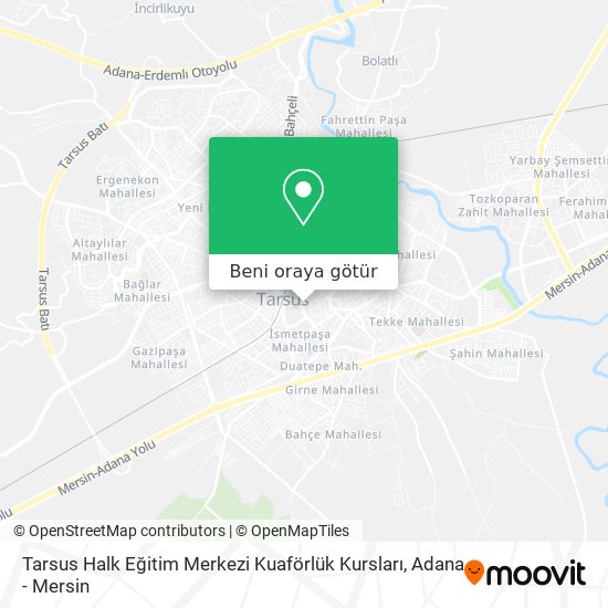 Tarsus Halk Eğitim Merkezi Kuaförlük Kursları harita
