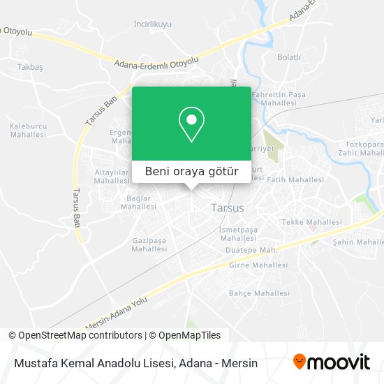 Mustafa Kemal Anadolu Lisesi harita