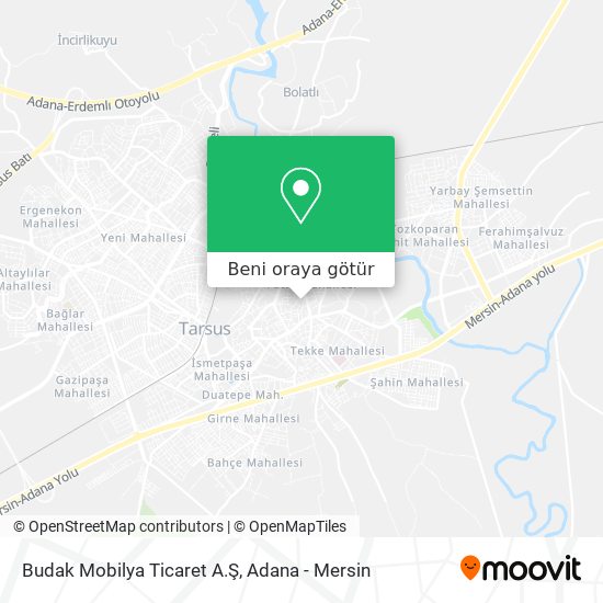 Budak Mobilya Ticaret A.Ş harita