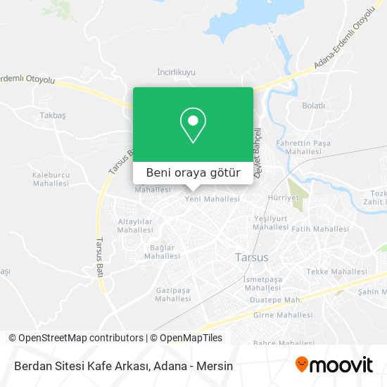 Berdan Sitesi Kafe Arkası harita