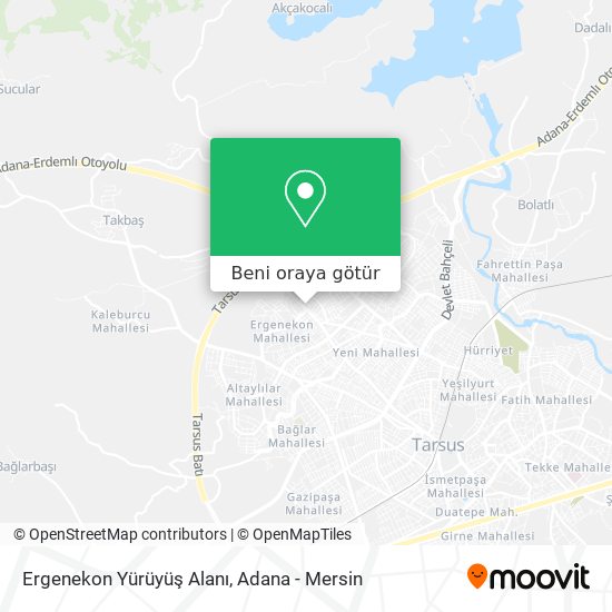 Ergenekon Yürüyüş Alanı harita