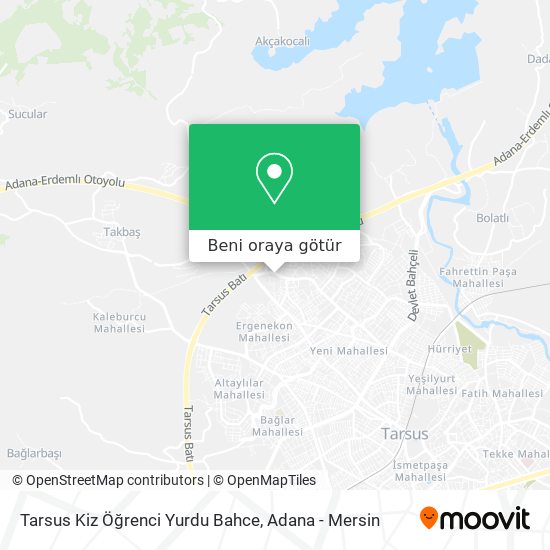 Tarsus Kiz Öğrenci Yurdu Bahce harita