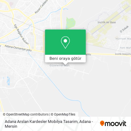 Adana Arslan Kardesler Mobilya Tasarim harita