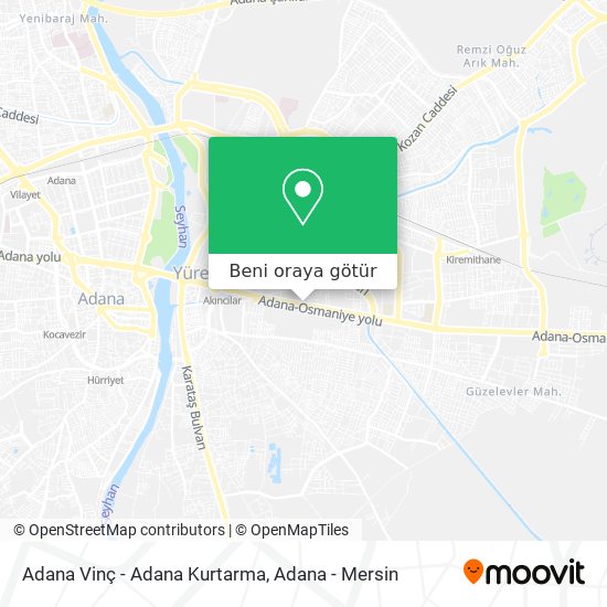 Adana Vinç - Adana Kurtarma harita
