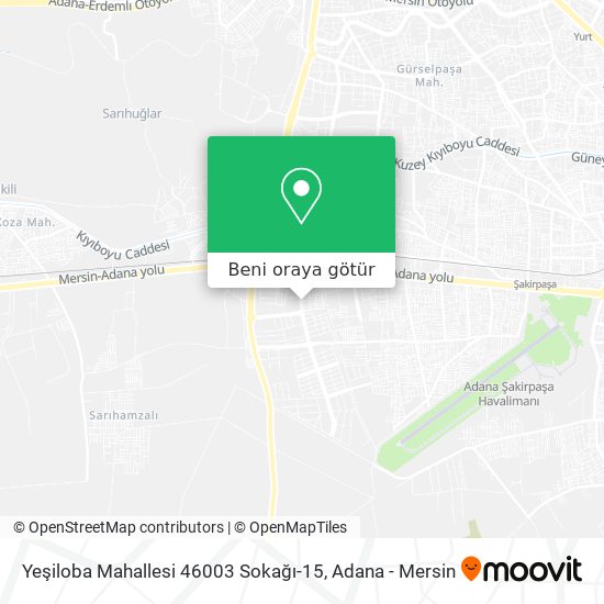 Yeşiloba Mahallesi 46003 Sokağı-15 harita