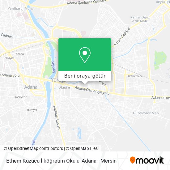 Ethem Kuzucu İlköğretim Okulu harita