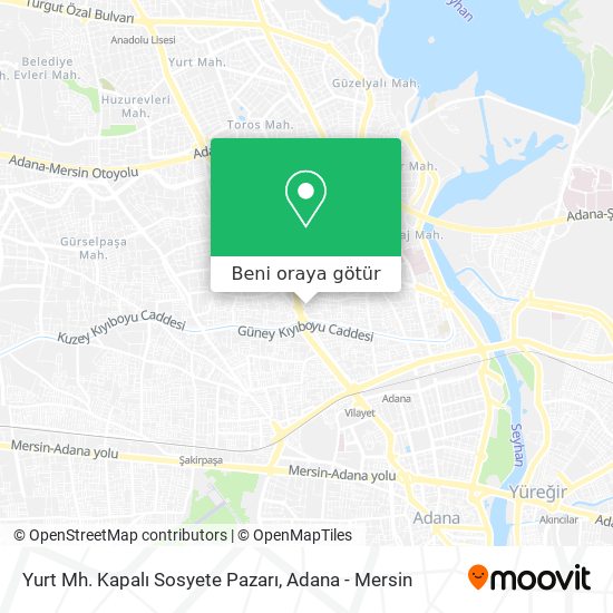 Yurt Mh. Kapalı Sosyete Pazarı harita