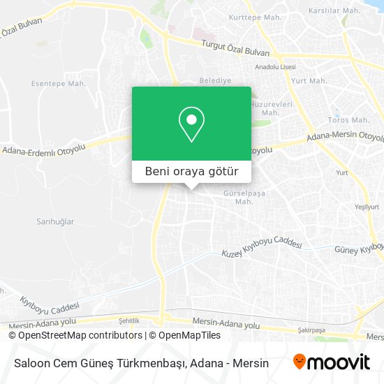 Saloon Cem Güneş Türkmenbaşı harita