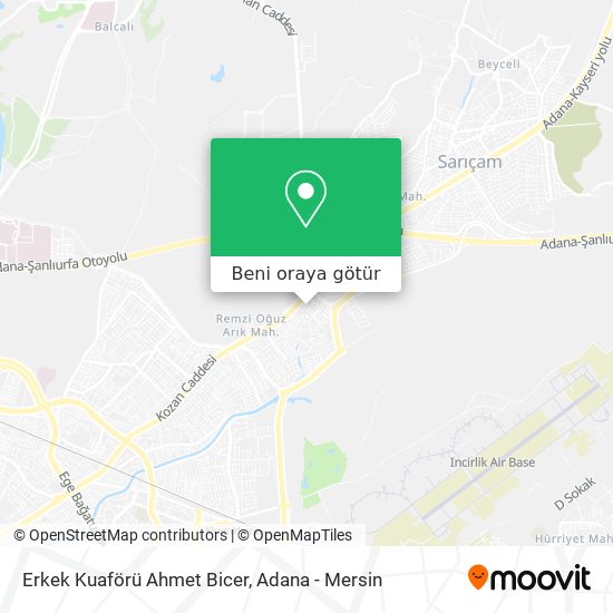 Erkek Kuaförü Ahmet Bicer harita