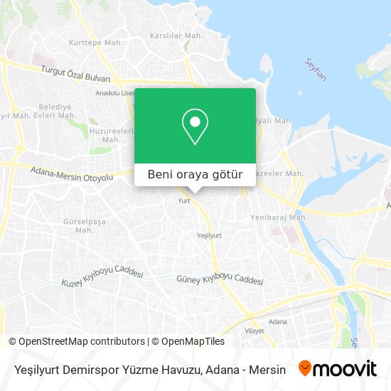 Yeşilyurt Demirspor Yüzme Havuzu harita