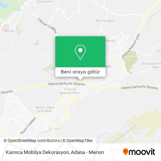Karınca Mobilya Dekorasyon harita