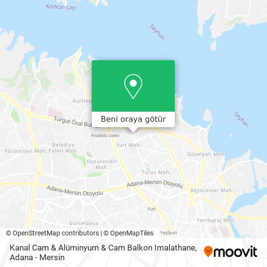 Kanal Cam & Alüminyum & Cam Balkon Imalathane harita