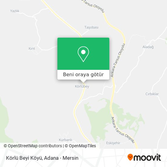 Körlü Beyi Köyü harita