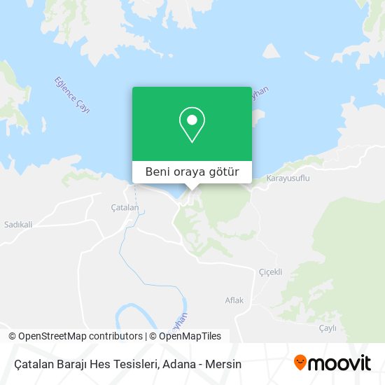Çatalan Barajı Hes Tesisleri harita