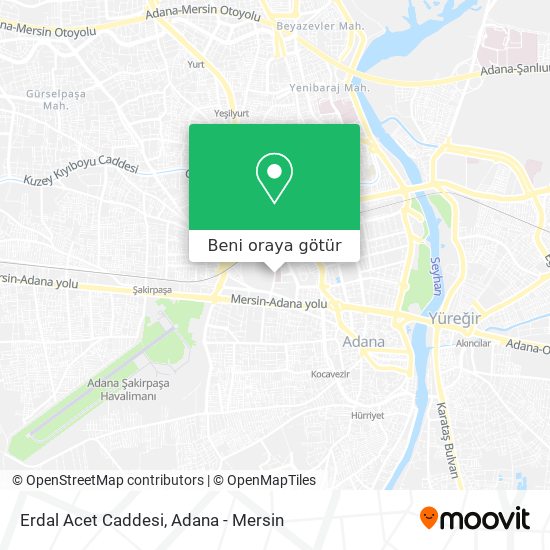 Erdal Acet Caddesi harita