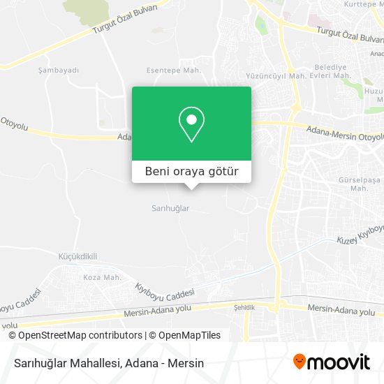 Sarıhuğlar Mahallesi harita