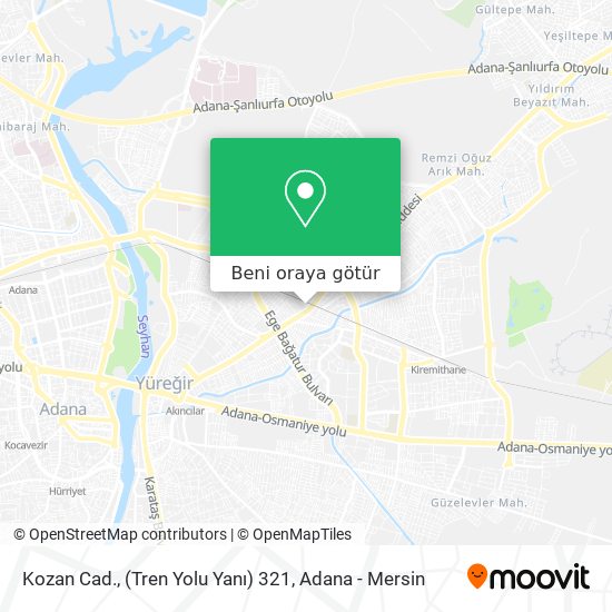 Kozan Cad., (Tren Yolu Yanı) 321 harita