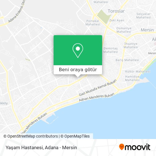 Yaşam Hastanesi harita