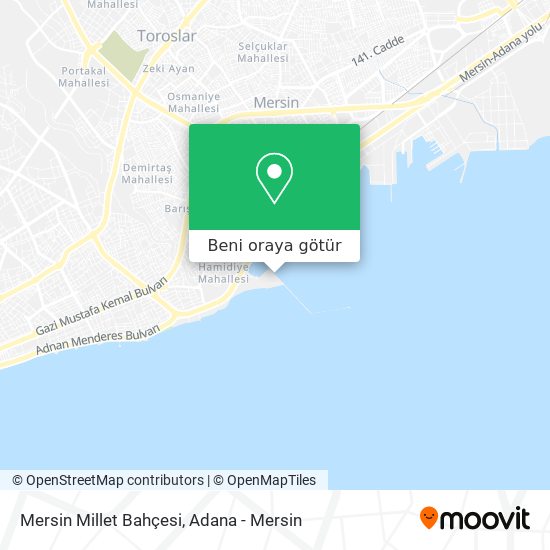 Mersin Millet Bahçesi harita