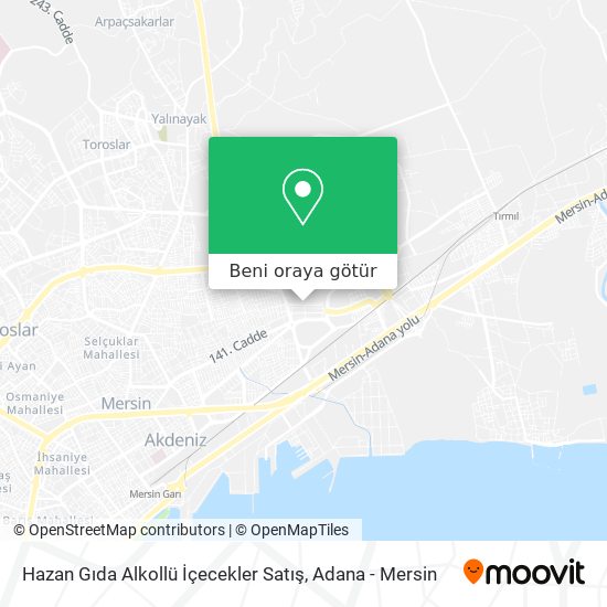 Hazan Gıda Alkollü İçecekler Satış harita