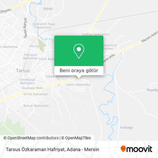 Tarsus Özkaraman Hafriyat harita