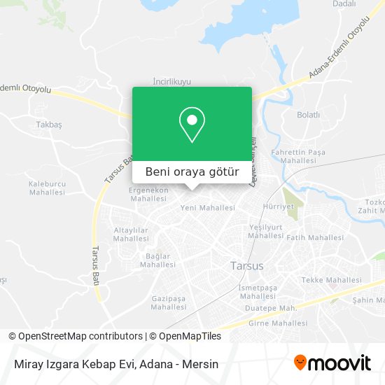 Miray Izgara Kebap Evi harita