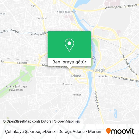 Çetinkaya Şakirpaşa-Denizli Durağı harita