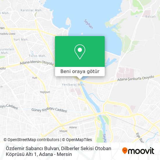 Özdemir Sabancı Bulvarı, Dilberler Sekisi Otoban Köprüsü Altı 1 harita