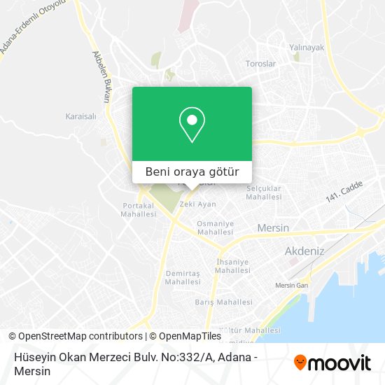 Hüseyin Okan Merzeci Bulv. No:332 / A harita