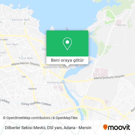 Dilberler Sekisi Mevkii, DSİ yanı harita