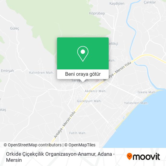 Orkide Çiçekçilik Organizasyon-Anamur harita