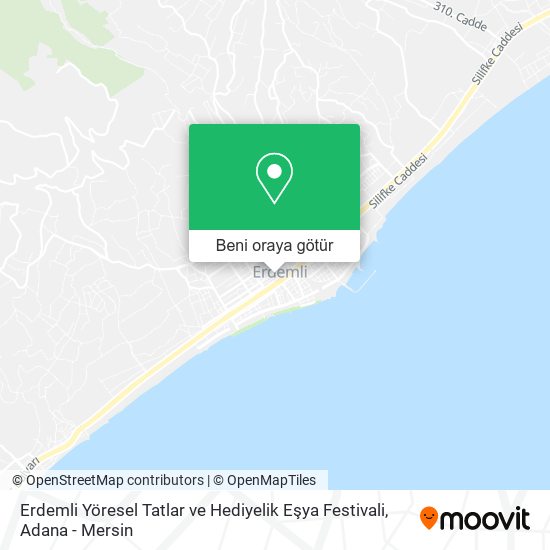 Erdemli Yöresel Tatlar ve Hediyelik Eşya Festivali harita