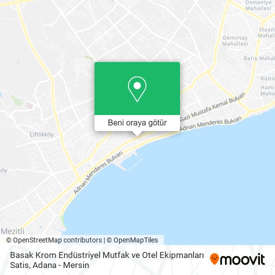Basak Krom Endüstriyel Mutfak ve Otel Ekipmanları Satis harita