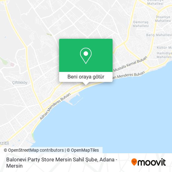 Balonevi Party Store Mersin Sahil Şube harita