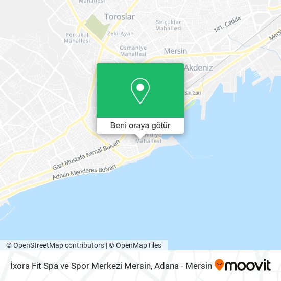 İxora Fit Spa ve Spor Merkezi Mersin harita