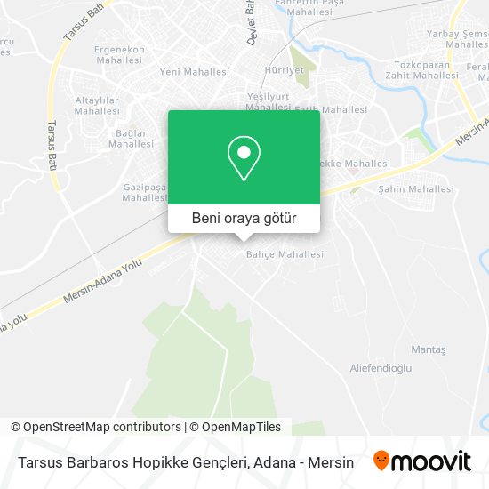 Tarsus Barbaros Hopikke Gençleri harita