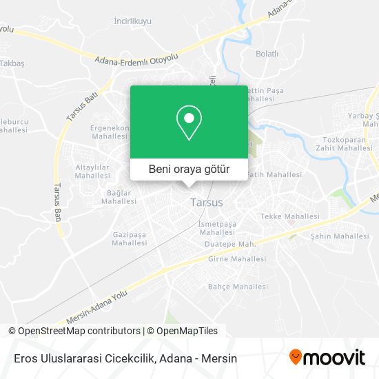 Eros Uluslararasi Cicekcilik harita