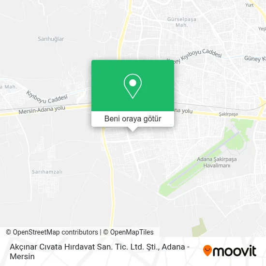 Akçınar Cıvata Hırdavat San. Tic. Ltd. Şti. harita