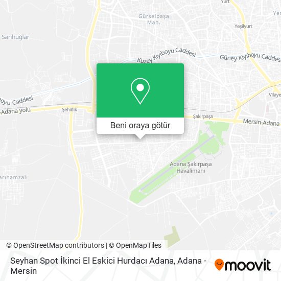 Seyhan Spot İkinci El Eskici Hurdacı Adana harita