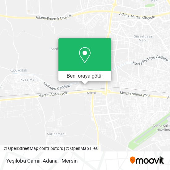 Yeşiloba Camii harita