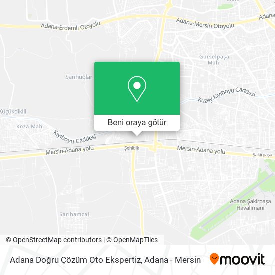 Adana Doğru Çözüm Oto Ekspertiz harita