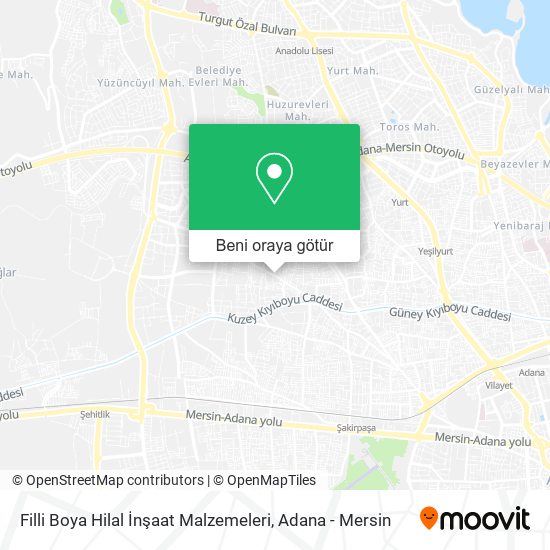 Filli Boya Hilal İnşaat Malzemeleri harita
