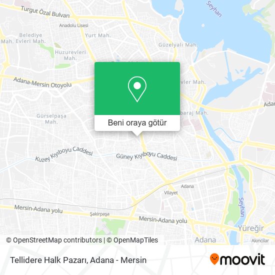 Tellidere Halk Pazarı harita